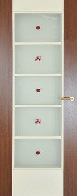 Межкомнатные шкафы ламинированные. Cити Ваниль Орех (стекло)