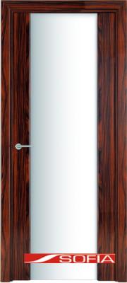 Межкомнатная шкаф 55.01 с белым стеклом