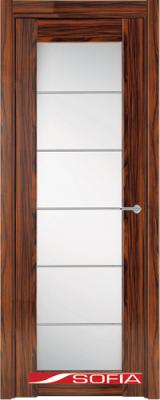 Межкомнатная шкаф 55.05 с белым стеклом 